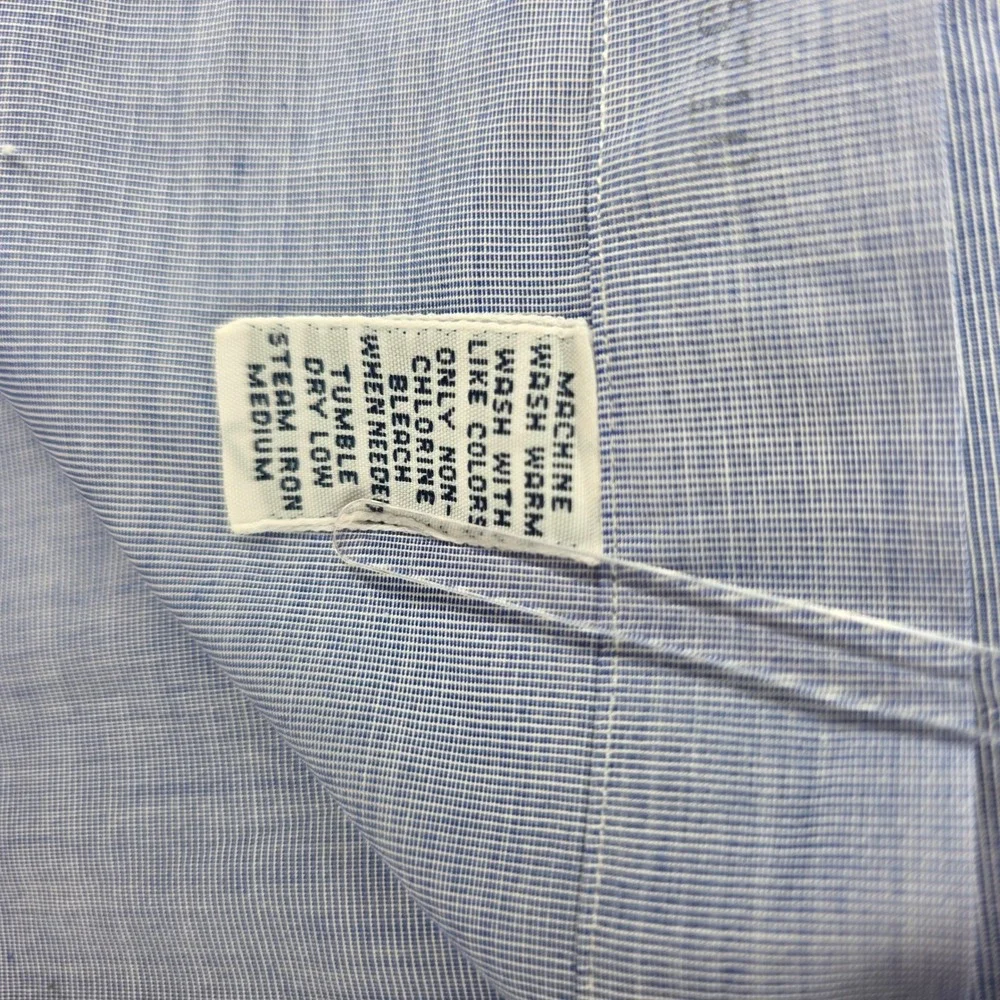 Polo Ralph Lauren Regent Classic Fit Shirt Mens 16 L Blue Micro Check LS